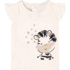 Hjerter T-shirts Børnetøj Mayoral Ecofriends Zebra Short Sleeve T-shirt Baby Girl - Off white (22-01024-003)