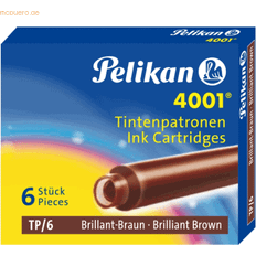 Brun Pennetilbehør Pelikan Short cartridges TP/6 (167436)