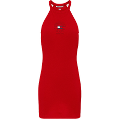 Tommy Hilfiger Bodycon Halter Dress - Deep Crimson