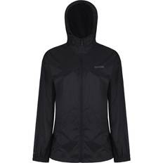 Polyamide - Women Rain Clothes Regatta Pk It III Hooded Jacket Women - Black