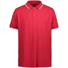 Rød Polotrøjer ID Stretch Contrast Polo Shirt - Red