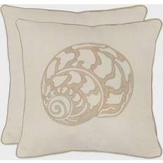 Linen Pillows Safavieh Palmer 2-pack Complete Decoration Pillows Beige (45.72x45.72)