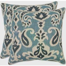 Linen Pillows Safavieh Dylan 2-pack Complete Decoration Pillows Blue (45.72x45.72)