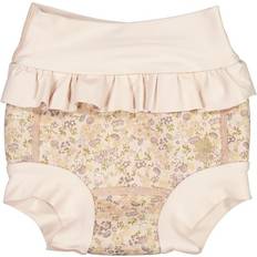 1-3M - Mädchen Badehosen Wheat Neoprene Bath Pants with Ruffle - Flowers & Seashells