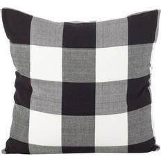 Checkered Complete Decoration Pillows Saro Lifestyle Buffalo Check Plaid Design Complete Decoration Pillows White, Black (50.8x50.8)