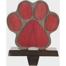 Red Decorative Items GlitzHome Paw Stocking Holder Stocking 6.3"