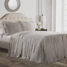 Lush Decor Ruffle Bedspread Grey (203.2x193.04cm)