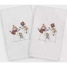 Linum Home Textiles Christmas Snow Family Bath Towel White, Brown (76.2x40.64cm)
