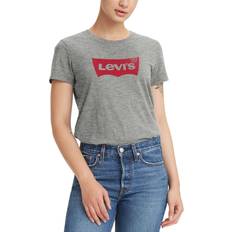 Levi's Women T-shirts Levi's Women's Batwing Perfect Graphic Logo T-shirt - Core Housemark Smokestack HTR