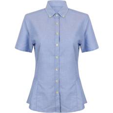 Henbury Herre Moderne Kortermet Oxford Skjorte - Svart