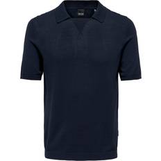Only & Sons Onsmack Ss Viscose Polo Knit Polotrøjer Dark