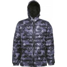 2786 Mens Hooded Water & Wind Resistant Padded Jacket (Aubergine/Mulberry)