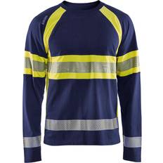 Blåkläder langærmet T-shirt, Marine/Hi-Vis
