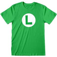 Super Mario Super Mario Unisex T-shirt Luigi för vuxna Green/White