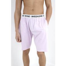 Brave Soul Weekend Fashion Jersey Lounge Shorts - Grün/Violett