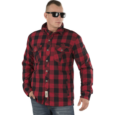 Skjorta West Coast Choppers Dominator Aramid Riding Flanel Röd-Svart