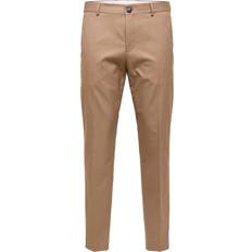 Marron - Pantalons de costume Selected Slim Mylologan Dress Pants