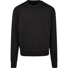 Build Your Brand Premium Oversize Sweatshirt mit Rundhalsausschnitt - Schwarz