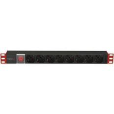 1u case IC Intracom TECHly Professional I-CASE STRIP-81UD strømfordelingsenhed 3500 Watt