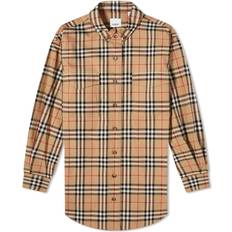 Burberry Kids' Etienne Patchwork Panel Button-Up Shirt Archive Ip Chk 8Y Archive Ip Chk 8Y