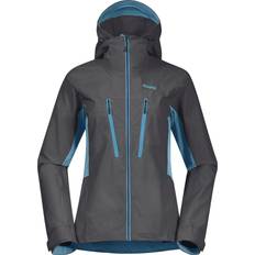 Light softshell jacka dam Bergans Women's Cecilie Mountain Softshell Jacket Light Golden Yellow/Solid Dark