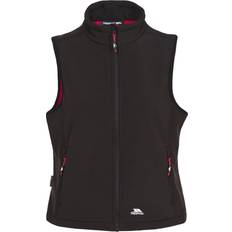 XXS Vester Trespass Womens/Ladies Norma Softshell Sleeveless Gilet (Black)