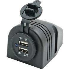 2 USB-porte Stikkontakter 1852 Marine El-panel dobbelt USB udtag