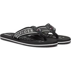 Tommy Hilfiger Pantoffeln & Hausschuhe Tommy Hilfiger Herren Zehensandalen - Schwarz Gummi