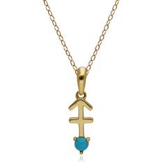 Giallo Collane Sagittarius Zodiac Charm Necklace in 9ct