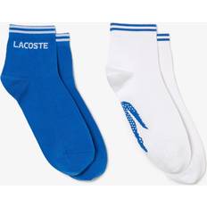 Lacoste Homme Chaussettes Lacoste Lot de 2 Paires de Chaussettes Basses Sport Taille 43/46 Bleu Marine/Blanc