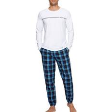 HUGO BOSS Herre Pyjamasser HUGO BOSS Dynamic Long Pyjama White/Blue