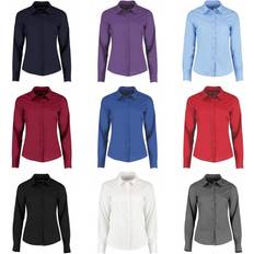 Kustom Kit Dam/dam Långärmad Skräddarsydd Poplin Shirt W