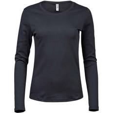 Tee jays Womens/Ladies Interlock Long-Sleeved T-Shirt (3XL) (Black)