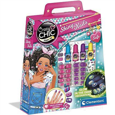 Juguetes estilistas Clementoni 18689 Crazy Chic Fluorescent DIY Set Designs, Creative Toy with Colourful Nail Polish for Children from 6 Years, Multicoloured