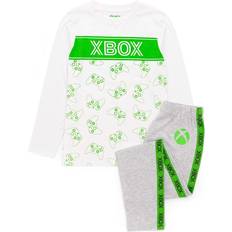Night Garments Xbox Xbox Girls Long-Sleeved Pyjama Set (6-7 Years) (White)