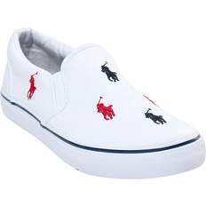 Schuhe Polo Ralph Lauren Polo Sko Keaton Slip On White/Navy/Red Sko