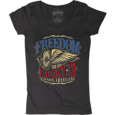 LUCKY 13 T-Shirt Lucky 13 Freedom Wheel Dame Washed