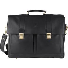 Portfölj vintage The Monte Portfolio Vintage Briefcase 15.6" - Black