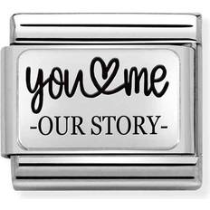 Black - Men Jewellery Nomination Classic You & Me Our Story Charm - Silver/Black