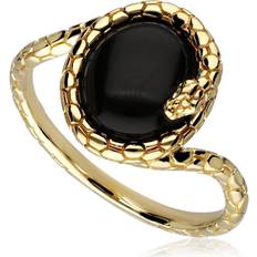 Snake ring ECFEWâ¢ 'The Ruler' Onyx Winding Snake Ring