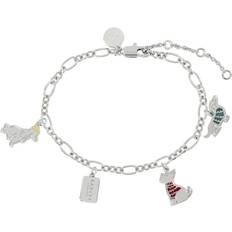 Winter Dog Charm Bracelet - Silver/Multicolour