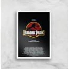 Universal Studios Jurassic Park Giclee Print A3 White Frame Framed Art