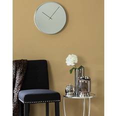 Premier Housewares Bailie Chrome/Mirror Wall Wall Clock