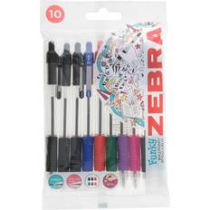 Zebra Grip Ballpoint Pens Asstd 10 Pack