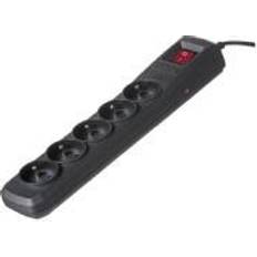 ACP-5GN 1,5M CZ, 1,5 m, 5 AC stikkontakt(er) Indendørs, Type E, Type E, Plast