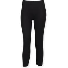 Sports tights SF Womens/Ladies 3/4 Training Fitness Sports Leggings (Black)