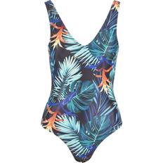 Urban Classics High Leg Pattern Swimsuit - Schwarz