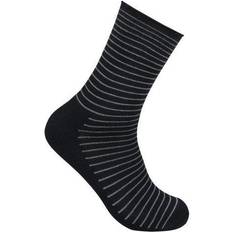Diabetic Socks with Roll Top in Bamboo - Black Stripe