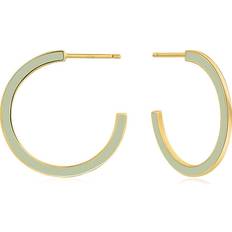 Ania Haie Sage Enamel Hoop Earrings E028-06G-G