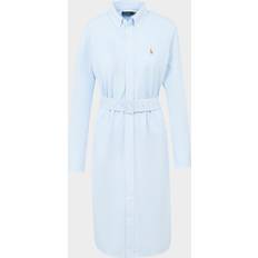 Polo Ralph Lauren Dame Kjoler Polo Ralph Lauren Belted Cotton Shirtdress Midi Kjoler